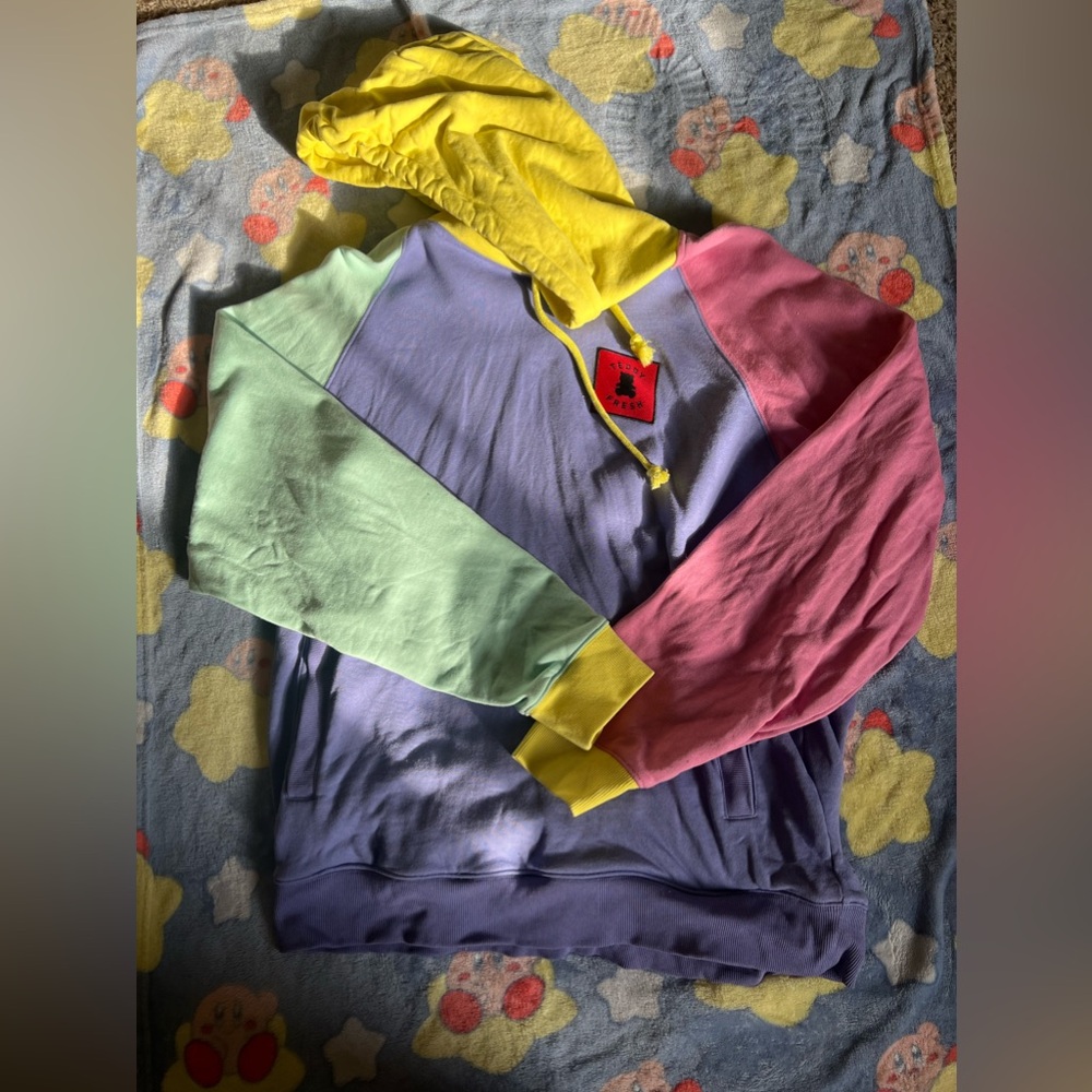 COLORBLOCK TEDDY FRESH HOODIE MENS XL